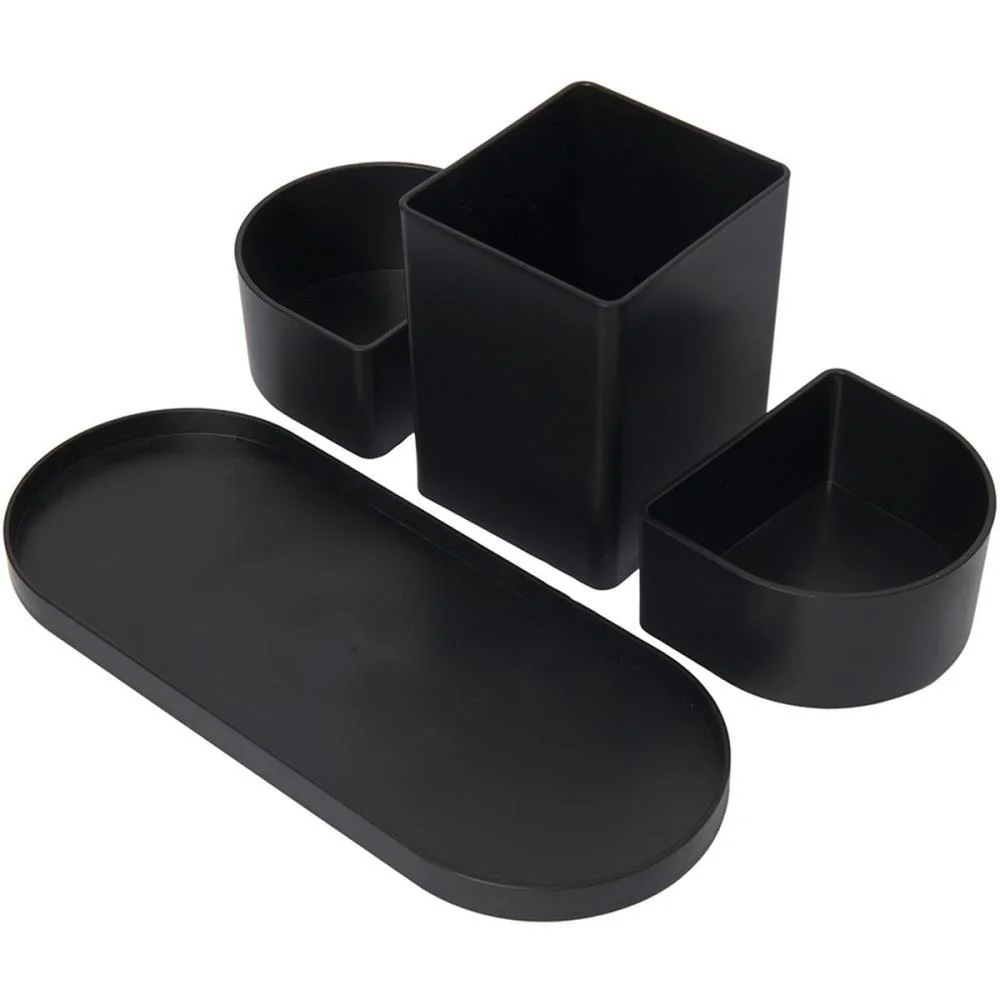 Acessorio Para Mesa Organizador Triple Preto 4 Pec Polibras (Kit) - imagem 3
