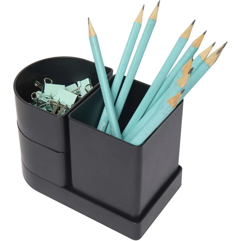 Acessorio Para Mesa Organizador Compact Preto 4 Pe Polibras (Kit) - imagem 2