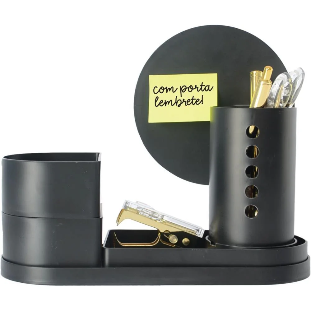 Acessorio Para Mesa Organizador Collage Preto 5 Pe Polibras (Kit) - imagem 5