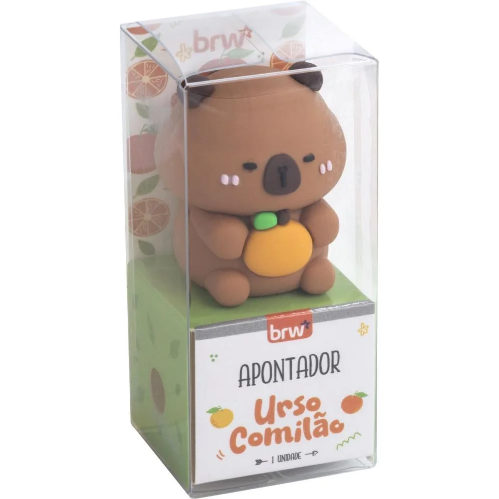 Apontador Sem Deposito Urso Comilao Plastico (S) Brw (Dp.c/12) - imagem 4