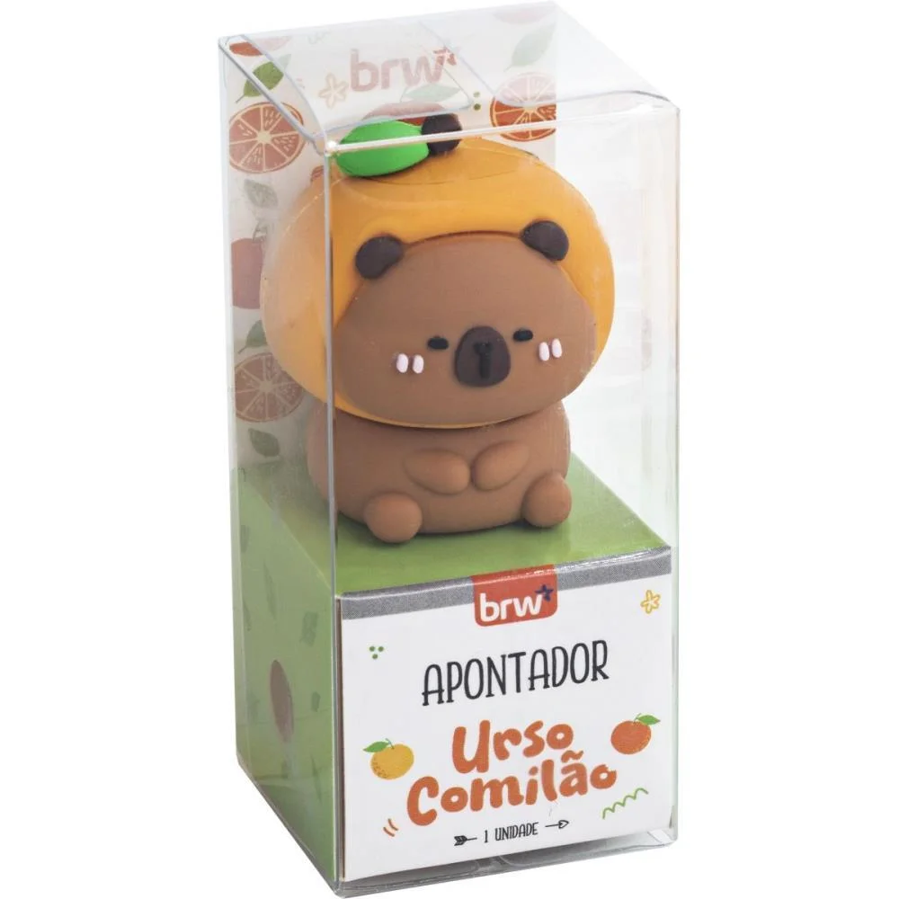 Apontador Sem Deposito Urso Comilao Plastico (S) Brw (Dp.c/12) - imagem 5