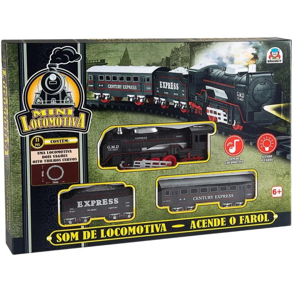 Locomotiva Mini Locomotiva A Pilha Braskit (Unidade) - imagem 4