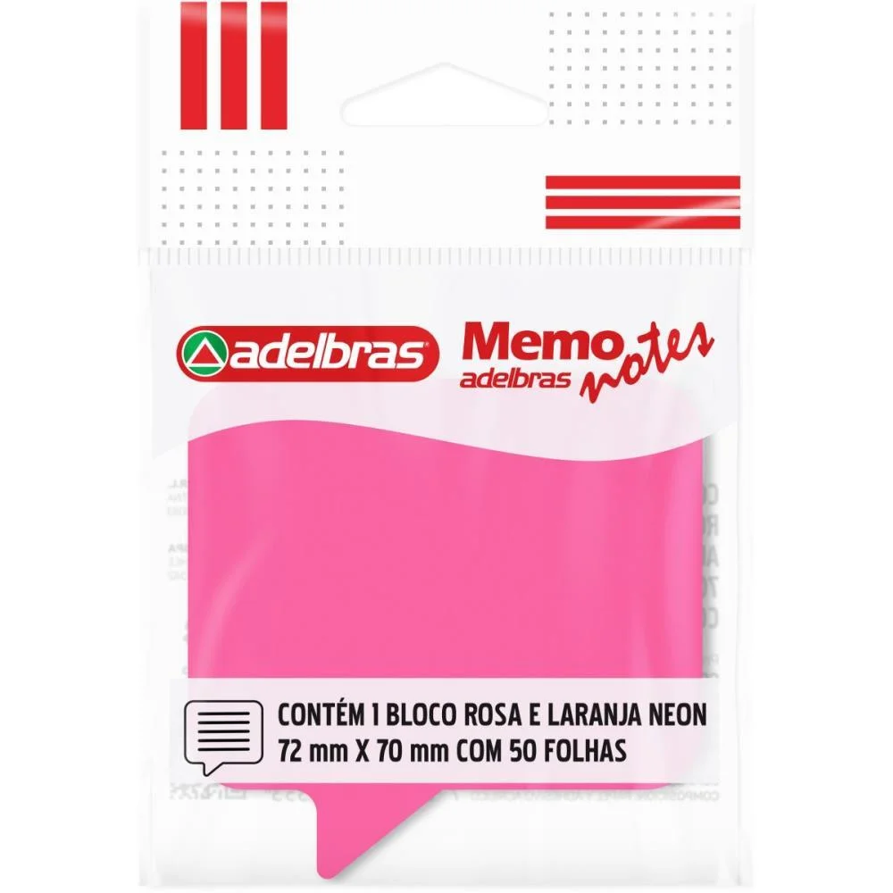Bloco De Recado Autoadesivo Memonote Dialogo 72X70 Rs/Lj N Adelbras (Unidade) - imagem 3