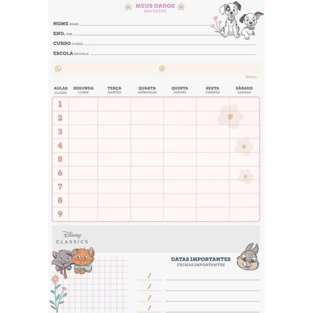 Caderno 10X1 Capa Dura Disney Classicos 160Fls. I.a Jandaia (Pct.c/04) - imagem 12