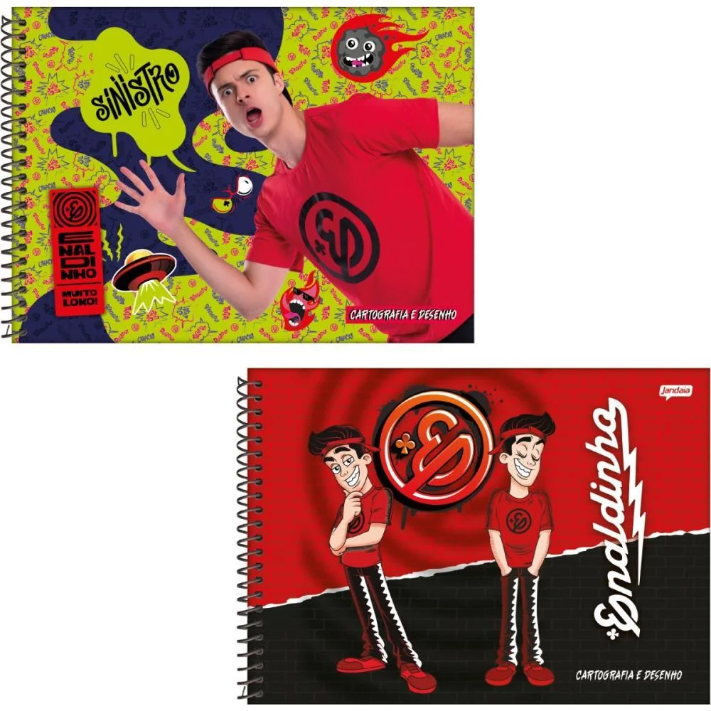 Caderno Desenho Univ Capa Dura Enaldinho 80Fls. Jandaia (Pct.c/04) - imagem 3