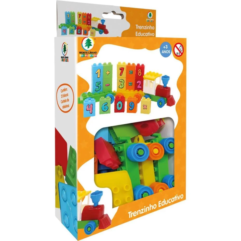 Brinquedo Para Montar Trenzinho Educativo Num. E Cia Monte Libano (Unidade) - imagem 4