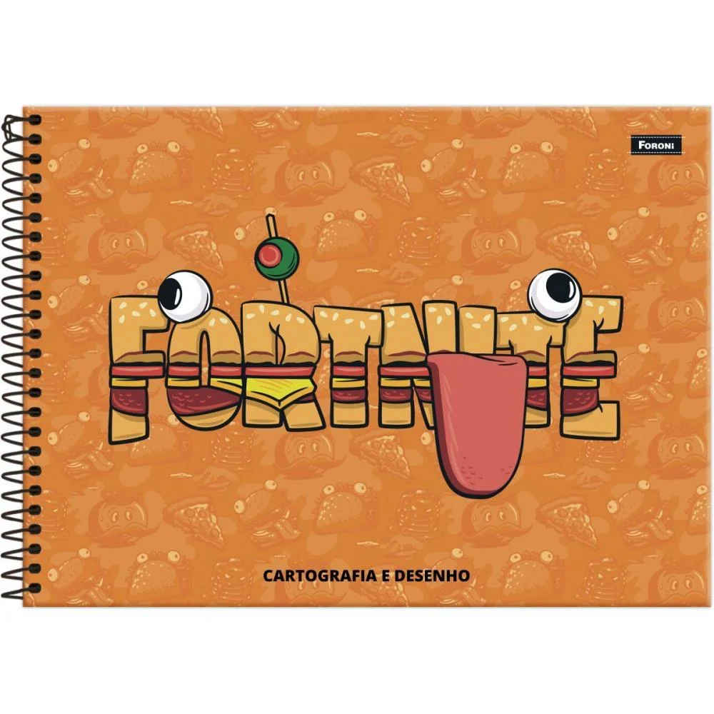 Caderno Desenho Univ Capa Dura Fortnite 80Fls Foroni (Pct.c/05) - imagem 2