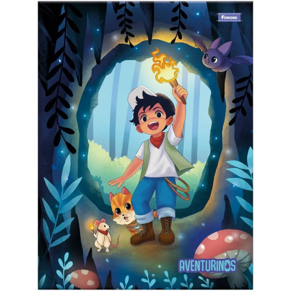 Caderno Brochura 1/4 Capa Dura Aventurinos 80Fls Foroni (Pct.c/05) - imagem 3