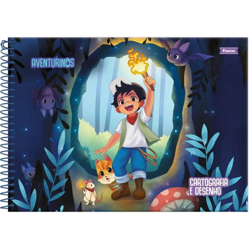 Caderno Desenho Univ Capa Dura Aventurinos 80Fls Foroni (Pct.c/05) - imagem 2
