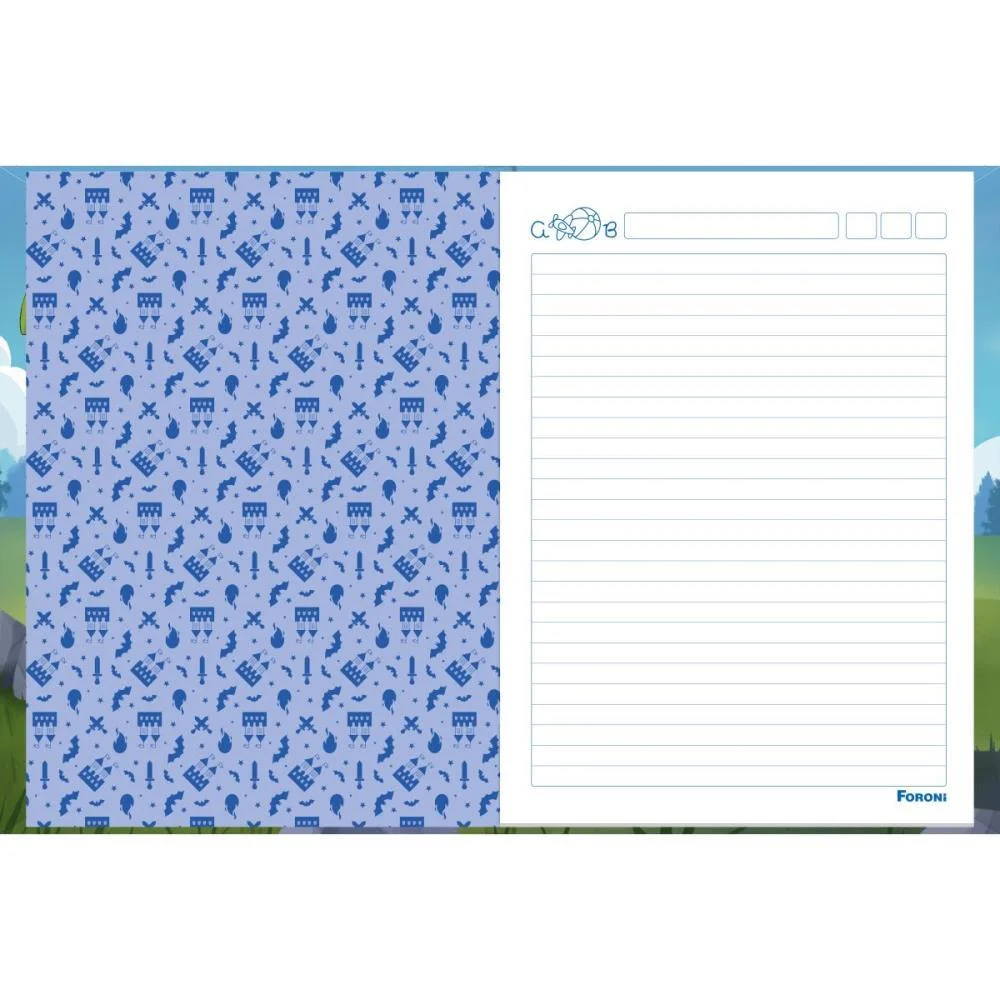 Caderno Linguagem Capa Dura Aventurinos Costurado 40F Foroni (Pct.c/10) - imagem 3