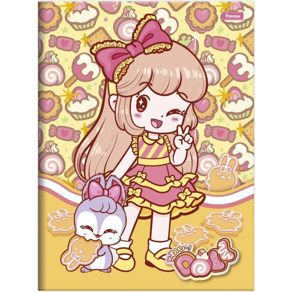 Caderno Brochurao Capa Dura Doll 80Fls Foroni (Pct.c/05) - imagem 3