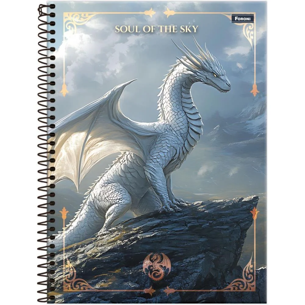 Caderno 10X1 Capa Dura Drakos 160Fls Foroni (Pct.c/04) - imagem 5