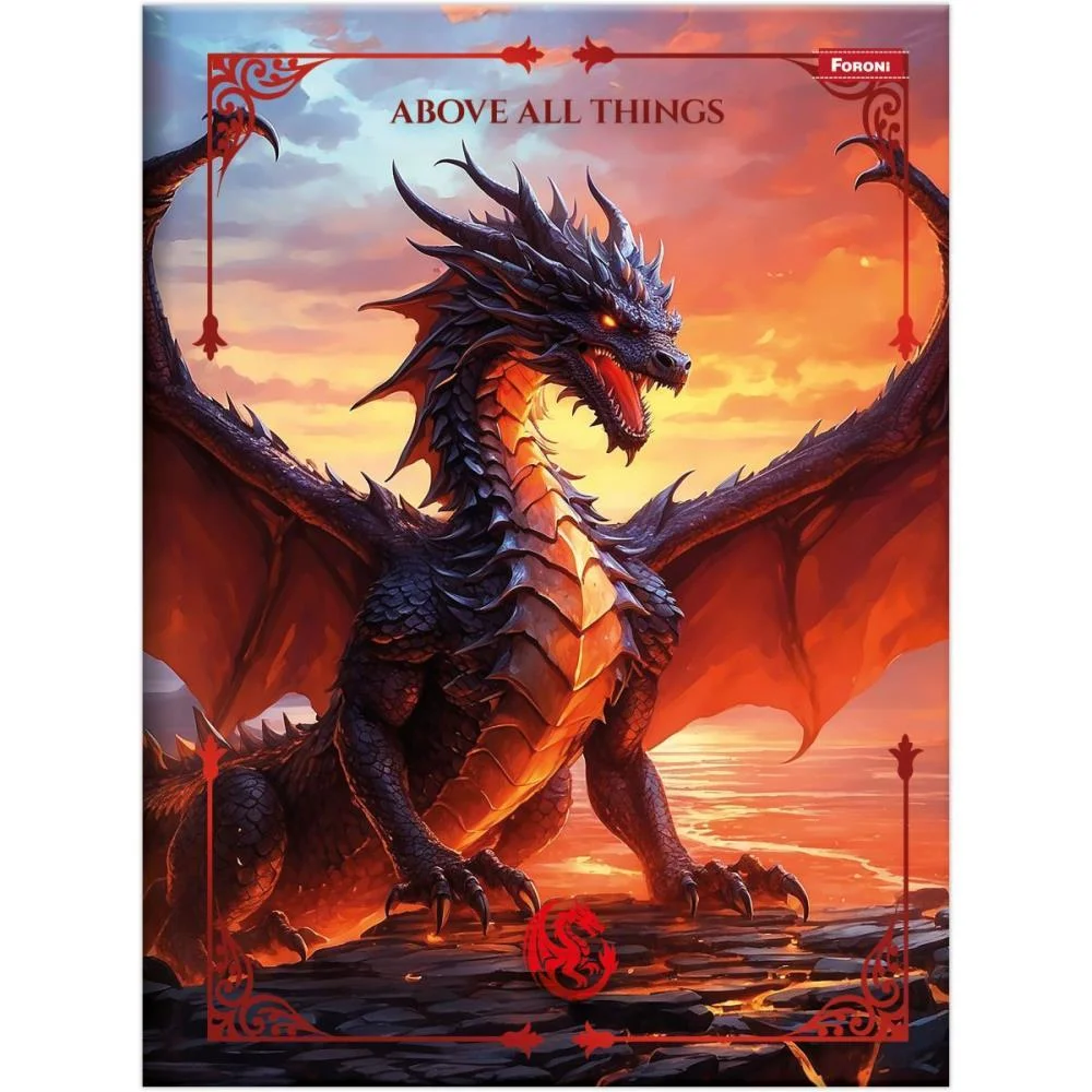 Caderno Brochura 1/4 Capa Dura Drakos 80Fls Foroni (Pct.c/05) - imagem 2