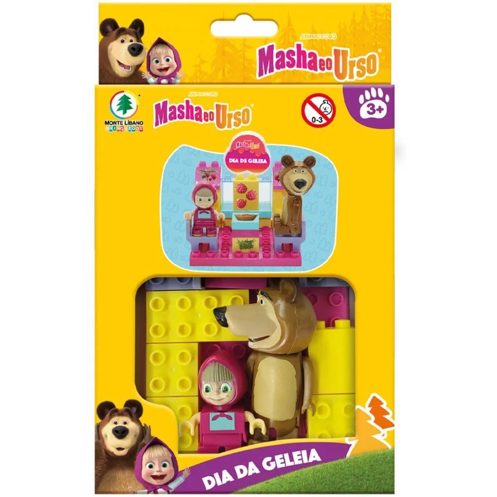 Brinquedo Para Montar Masha E O Urso Dia Da Geleia Monte Libano (Unidade) - imagem 4