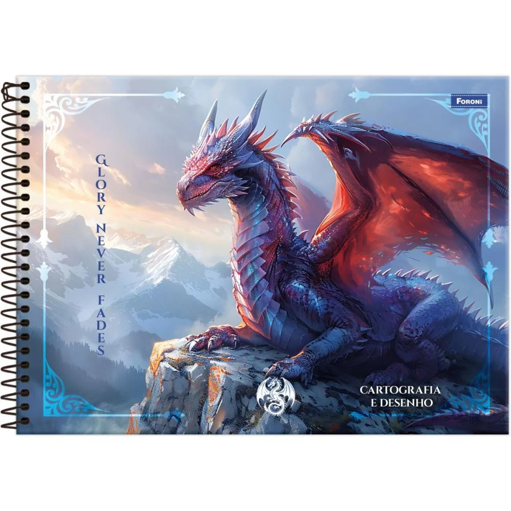 Caderno Desenho Univ Capa Dura Drakos 80Fls Foroni (Pct.c/05) - imagem 2