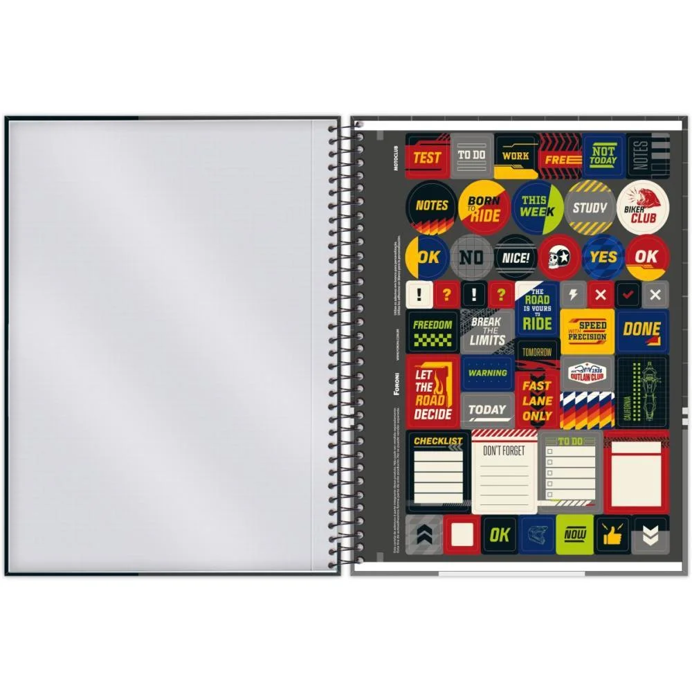 Caderno 01X1 Capa Dura Motoclub 80F Foroni (Pct.c/04) - imagem 7