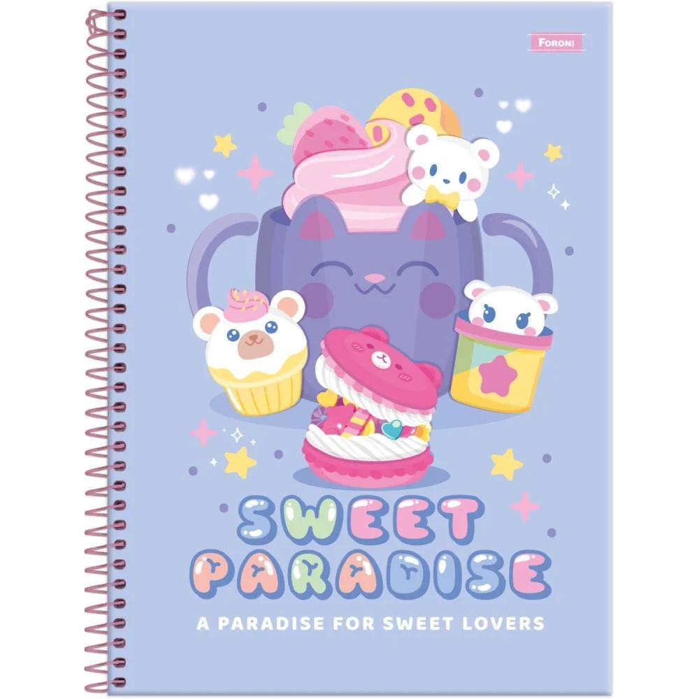 Caderno 01X1 Capa Dura Sugar Rush 80F Foroni (Pct.c/04) - imagem 4