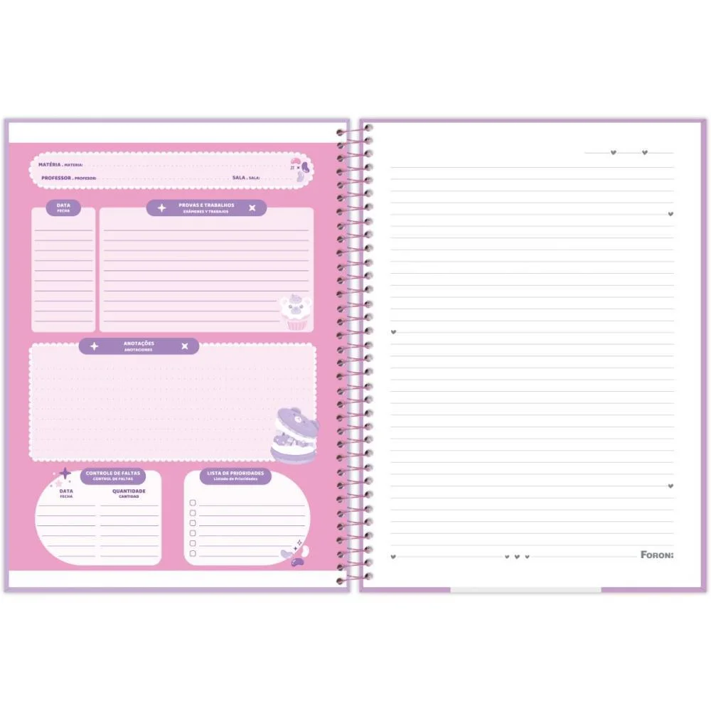 Caderno 01X1 Capa Dura Sugar Rush 80F Foroni (Pct.c/04) - imagem 8