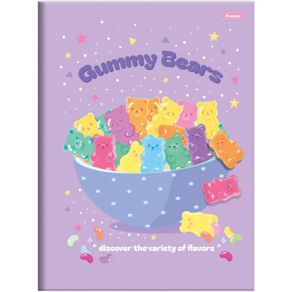 Caderno Brochurao Capa Dura Sugar Rush 80F Foroni (Pct.c/05) - imagem 2