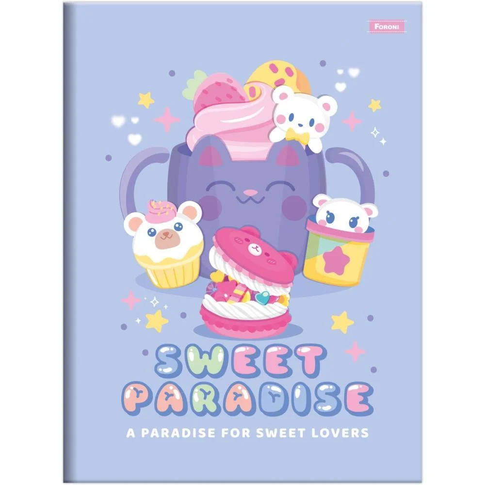 Caderno Brochurao Capa Dura Sugar Rush 80F Foroni (Pct.c/05) - imagem 4
