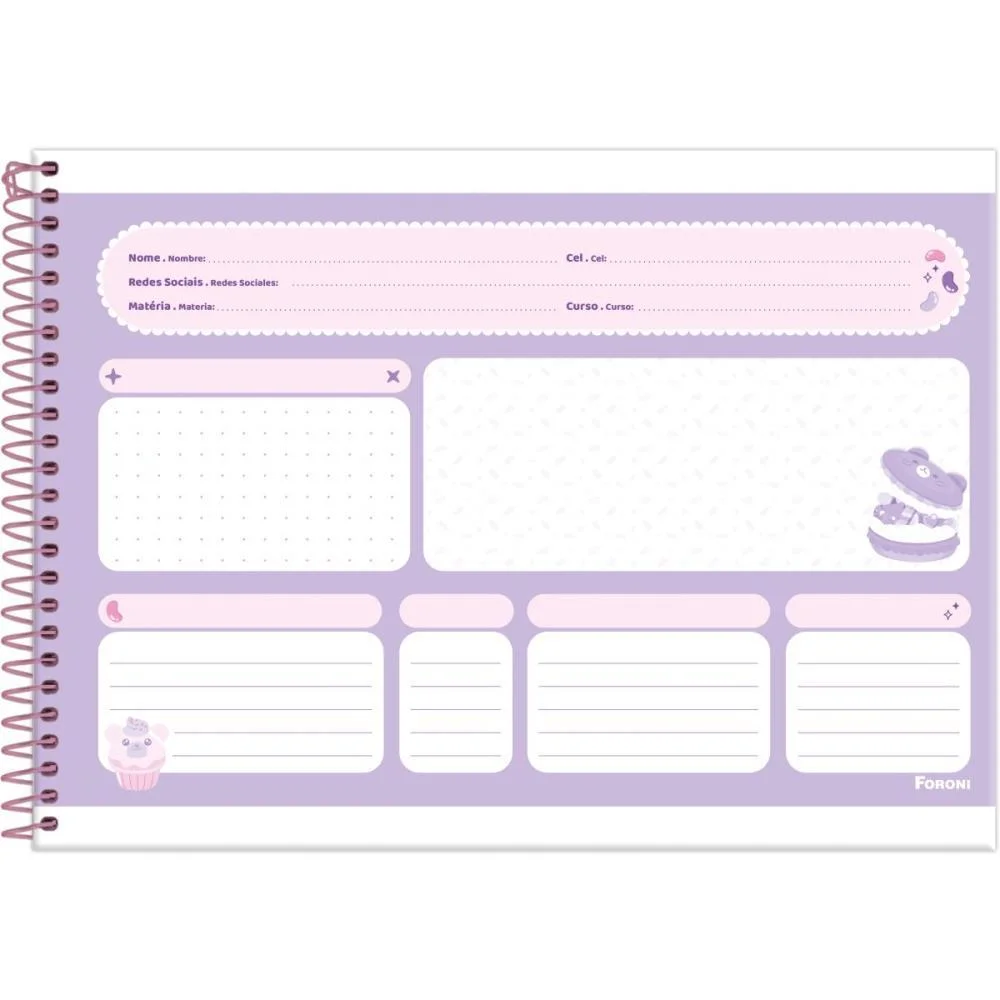 Caderno Desenho Univ Capa Dura Sugar Rush 80F Foroni (Pct.c/05) - imagem 5