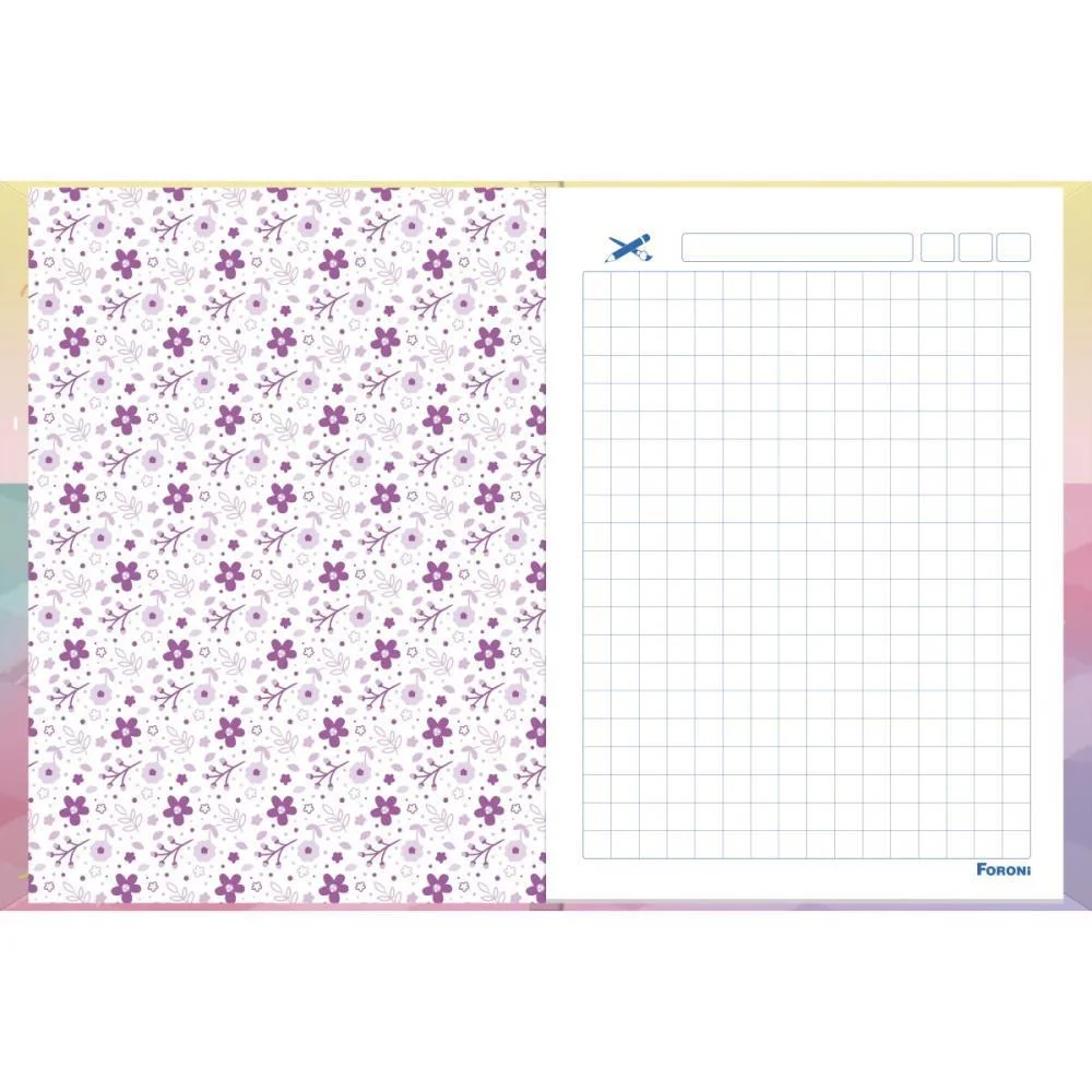 Caderno Quadriculado Univers. 1X1Cm Colegial 40F Ternuritas Foroni (Pct.c/10) - imagem 3