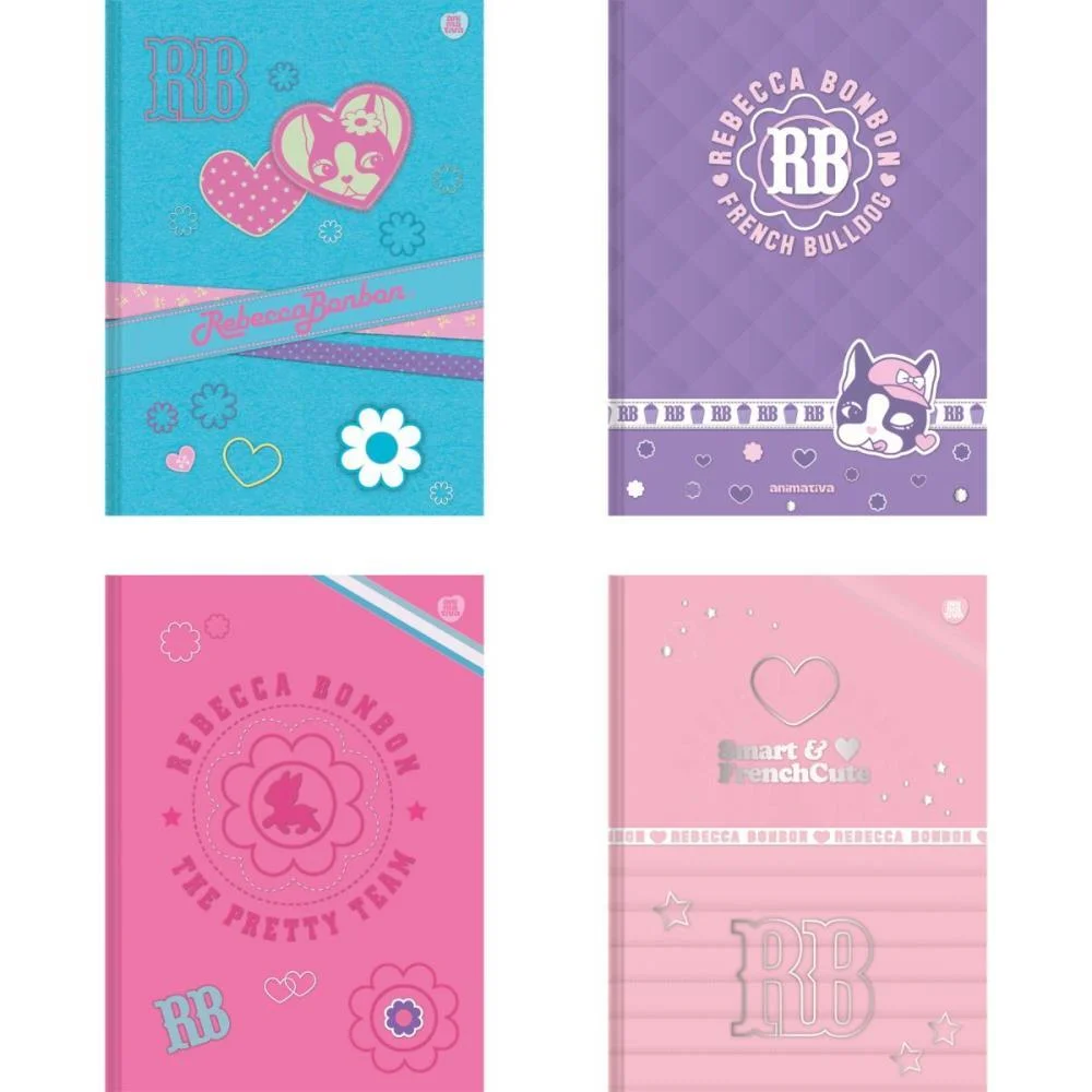 Caderno Brochurao Capa Dura Rebecca Bonbon 80F Animativa (Pct.c/05) - imagem 2