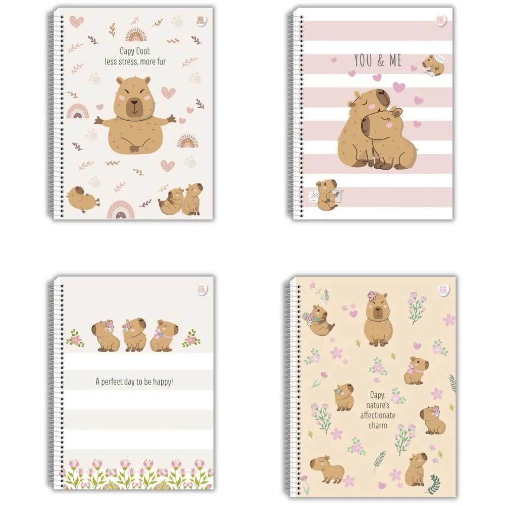 Caderno 10X1 Capa Dura Capycuties 160F Animativa (Pct.c/04) - imagem 3