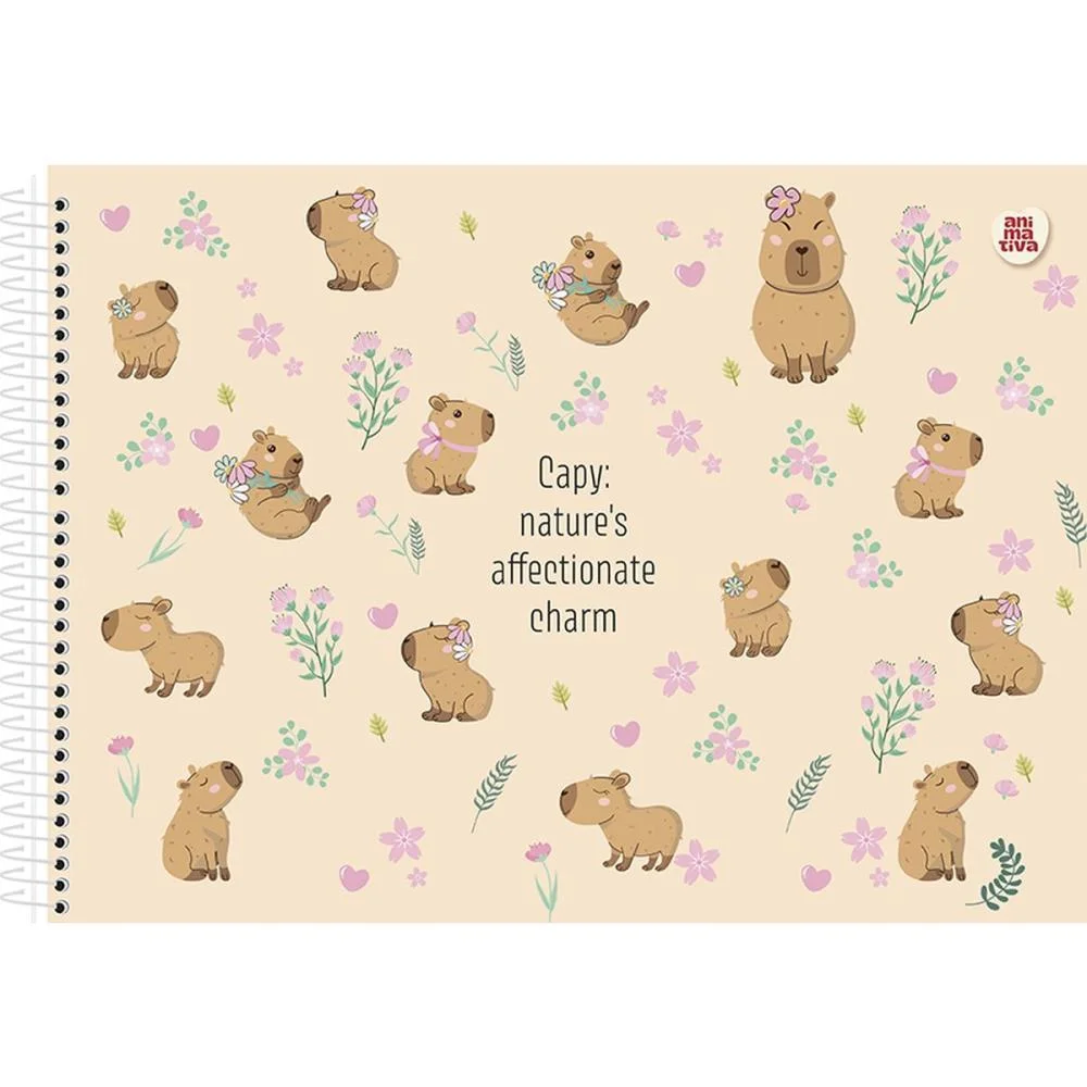 Caderno Desenho Univ Capa Dura Capycuties 60F Animativa (Pct.c/05) - imagem 3