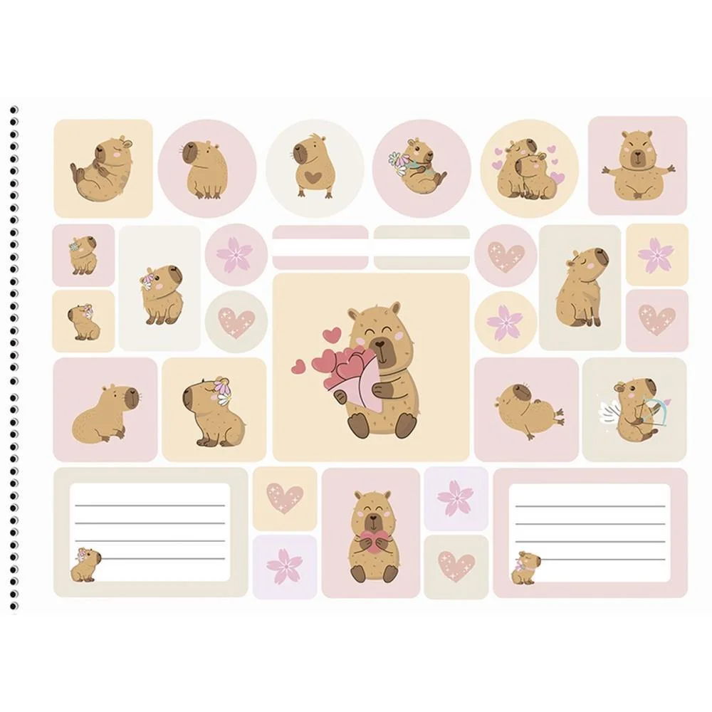 Caderno Desenho Univ Capa Dura Capycuties 60F Animativa (Pct.c/05) - imagem 4