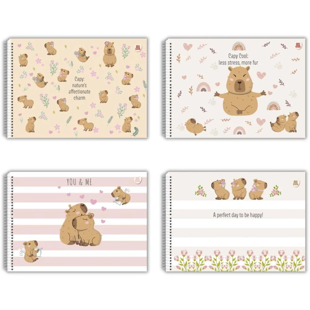 Caderno Desenho Univ Capa Dura Capycuties 60F Animativa (Pct.c/05) - imagem 5