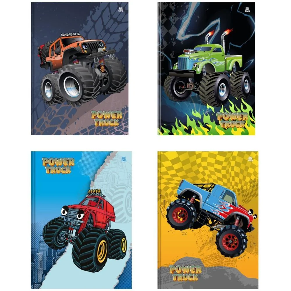 Caderno Brochurao Capa Dura Power Truck 80F Animativa (Pct.c/05) - imagem 7