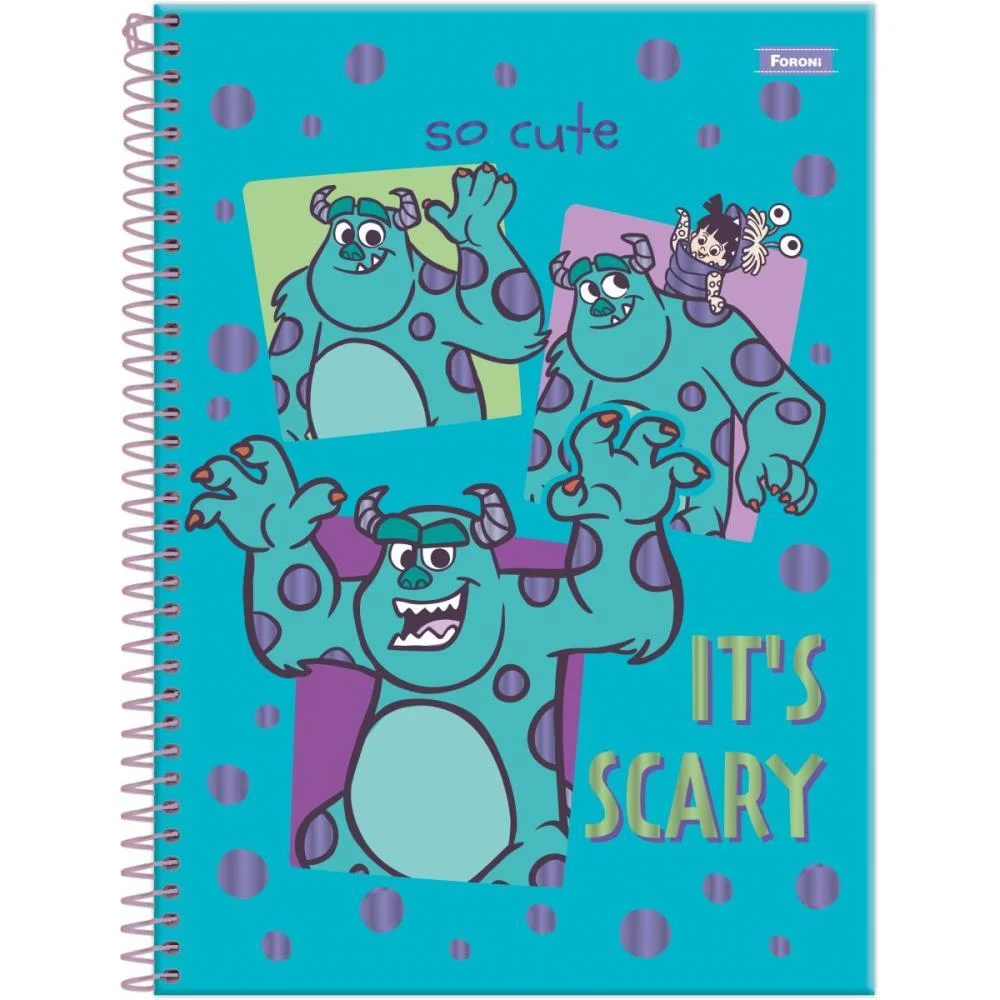 Caderno 10X1 Capa Dura Monstros S. A. 160F Foroni (Pct.c/04) - imagem 3