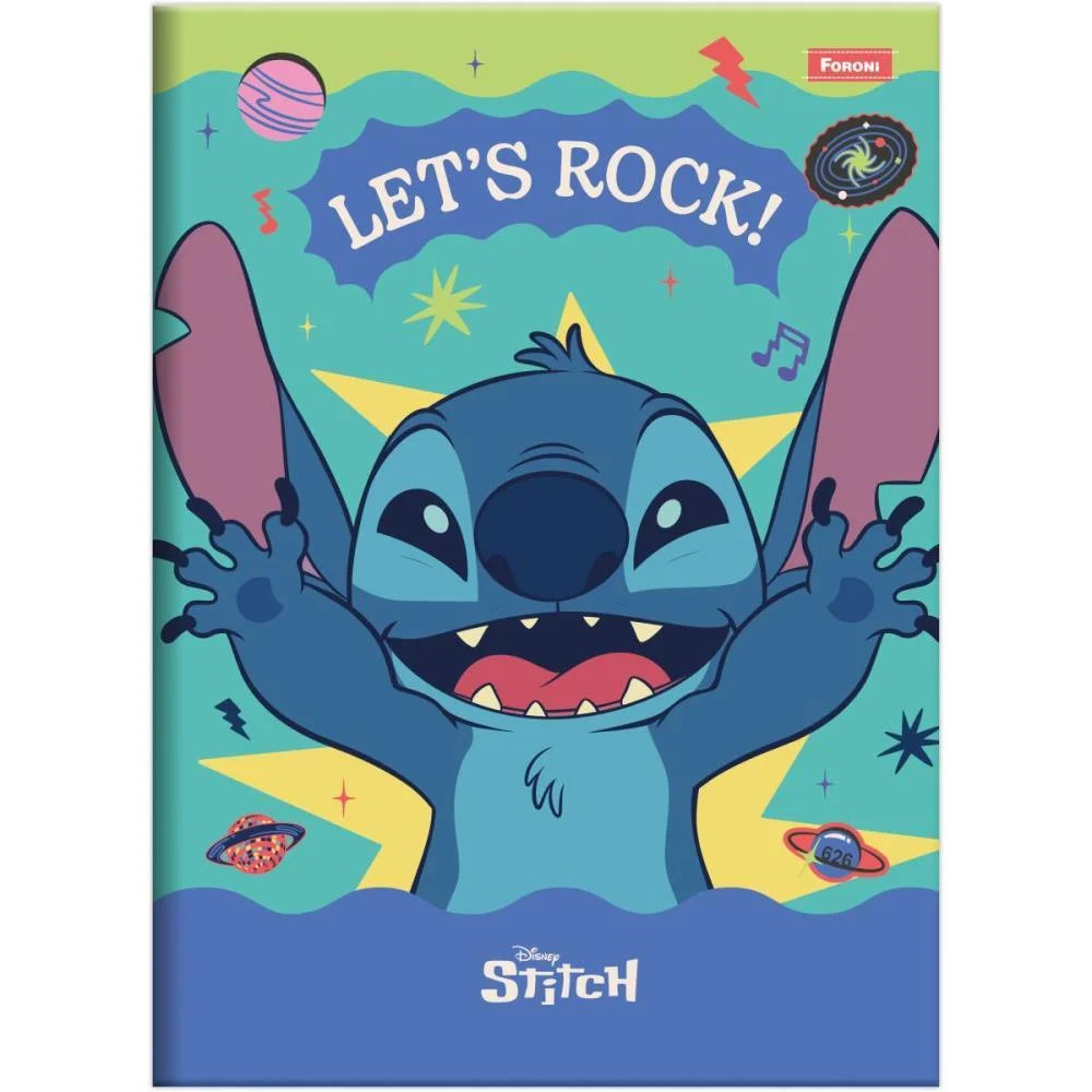Caderno Brochura 1/4 Capa Dura Stitch 80F Foroni (Pct.c/05) - imagem 2