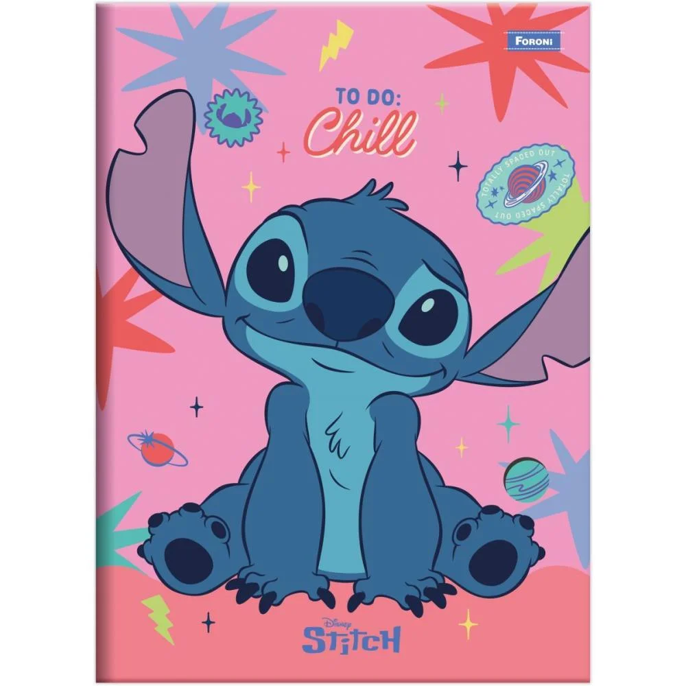 Caderno Brochura 1/4 Capa Dura Stitch 80F Foroni (Pct.c/05) - imagem 5