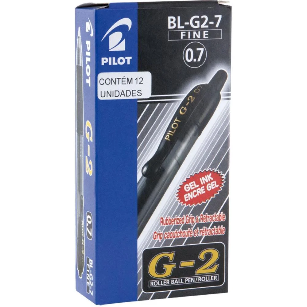 Caneta Gel Bl-G2-7 G-2 0,7Mm Preta Pilot (Cx.c/12) - imagem 4