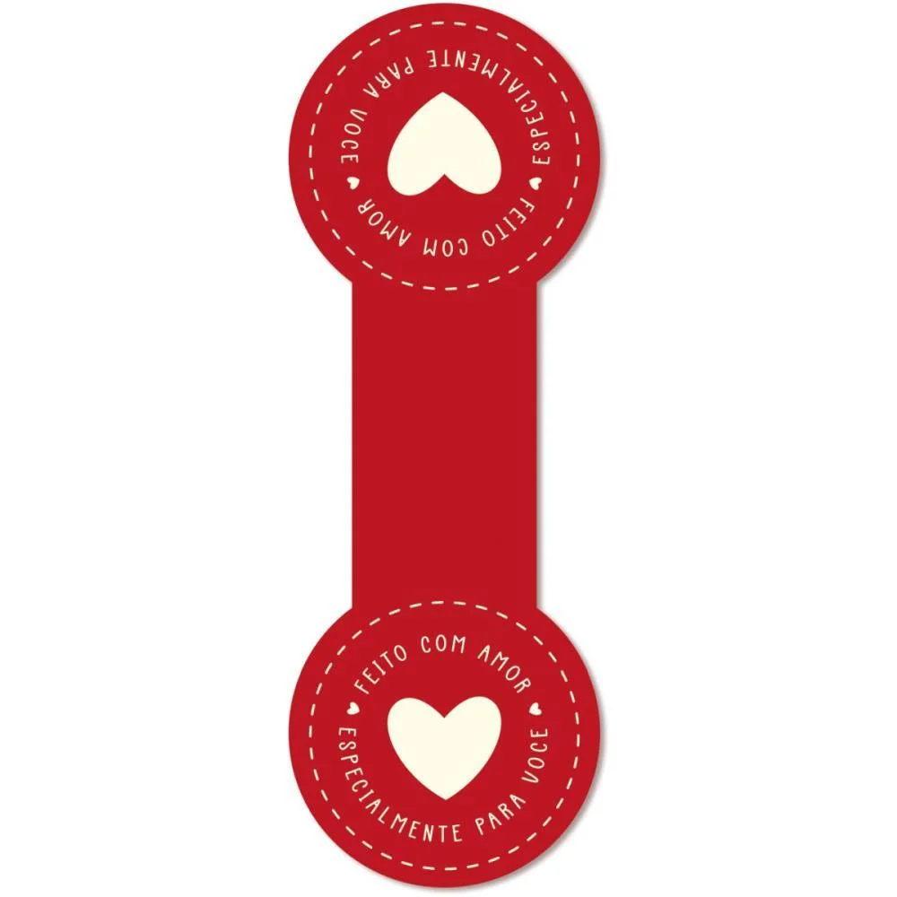 Etiqueta Adesiva Feito Com Amor 110X235Mm Packpel (Pct.c/10) - imagem 2