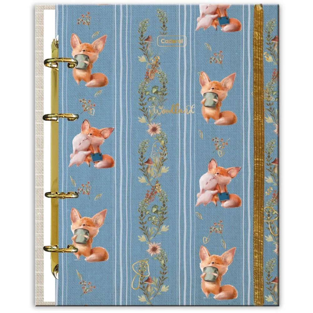 Caderno Argolado Woodland C/Elast 4Cap.incl.80F Cadersil (Unidade) - imagem 4