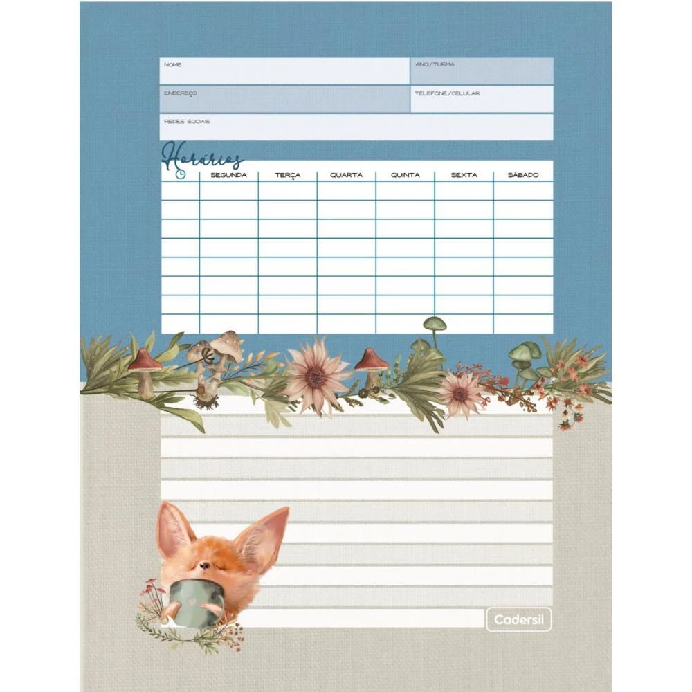 Caderno Argolado Woodland C/Elast 4Cap.incl.80F Cadersil (Unidade) - imagem 9