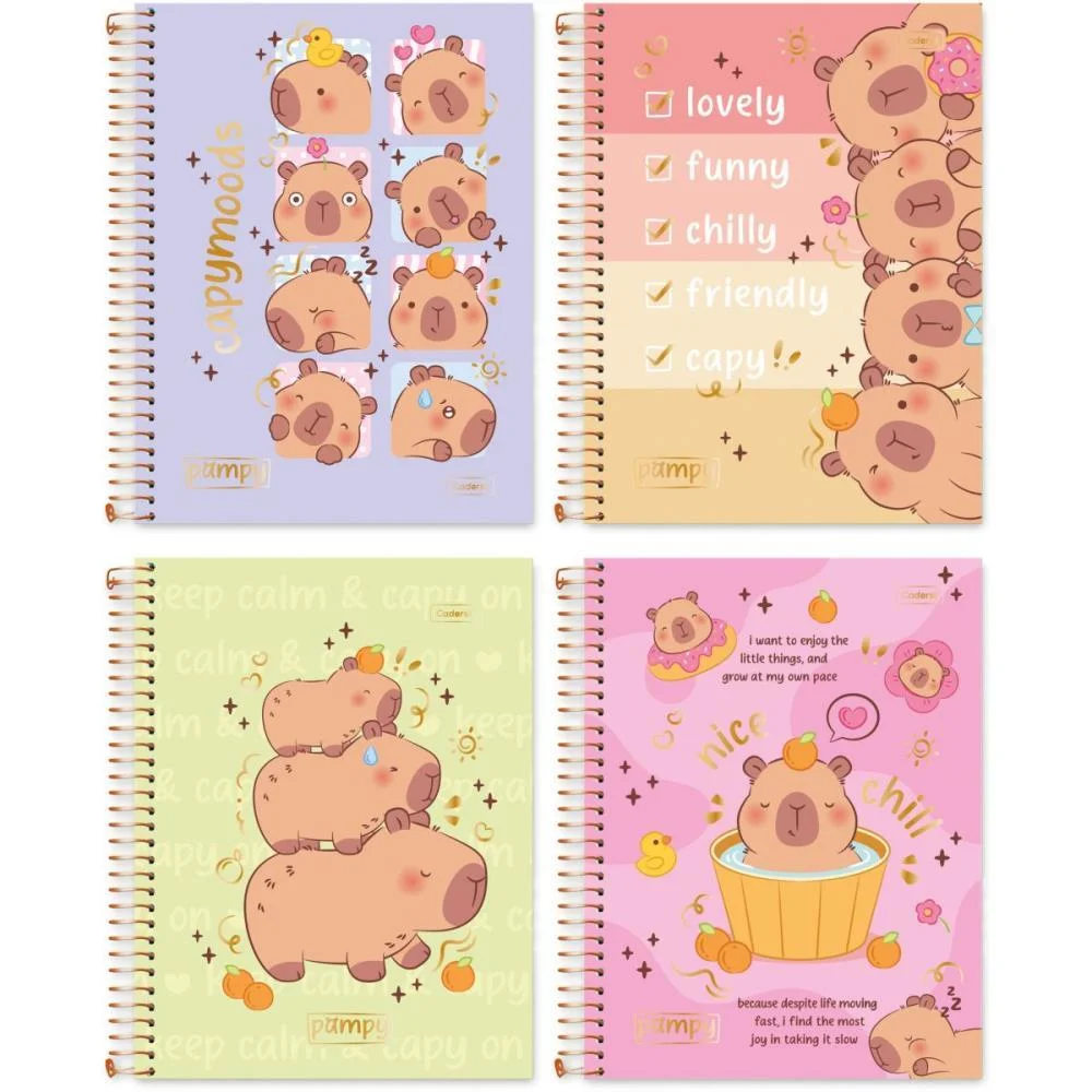 Caderno 01X1 Capa Dura Capy Pampy 80Fls Cadersil (Pct.c/04) - imagem 2