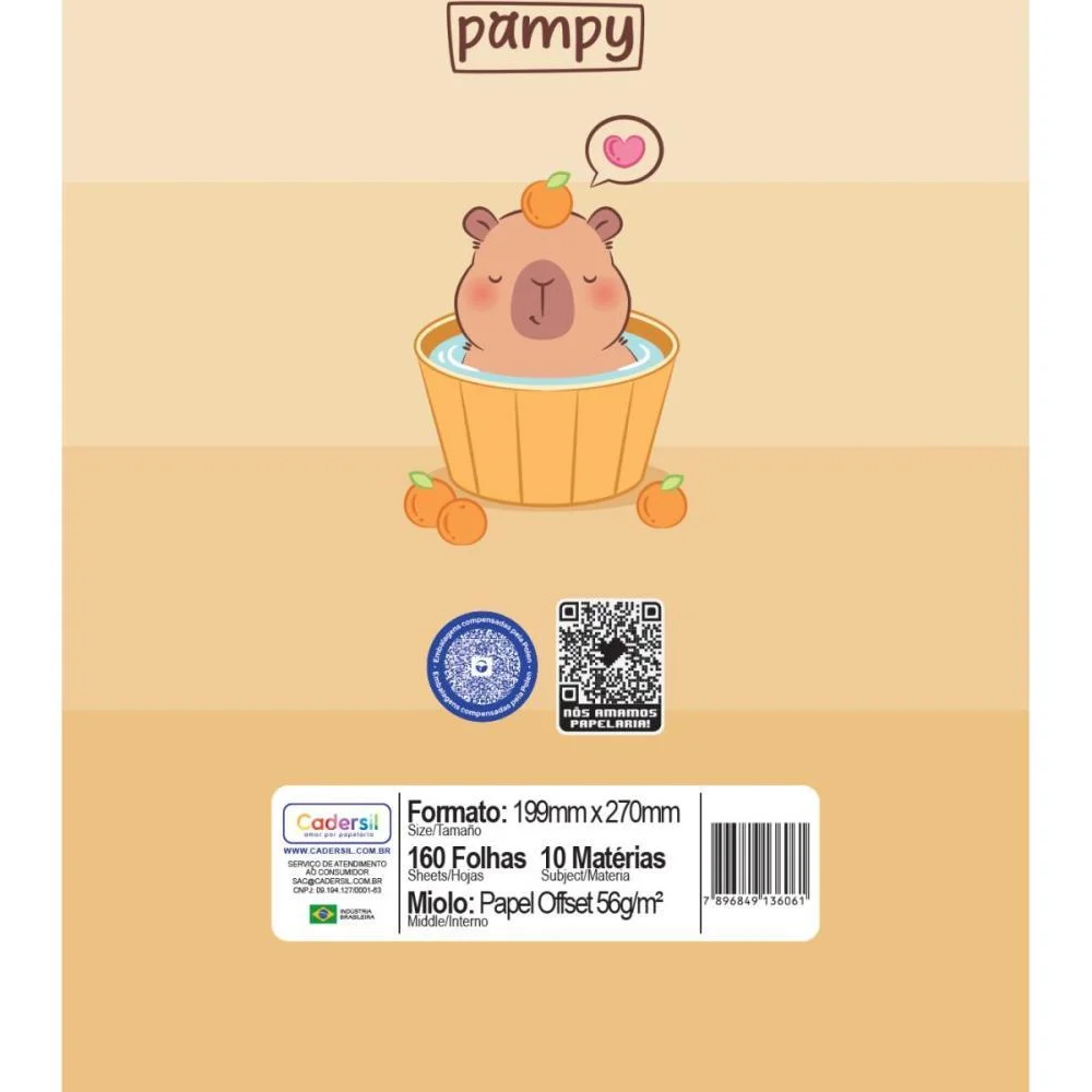 Caderno 10X1 Capa Dura Capy Pampy 160Fls Cadersil (Pct.c/04) - imagem 10