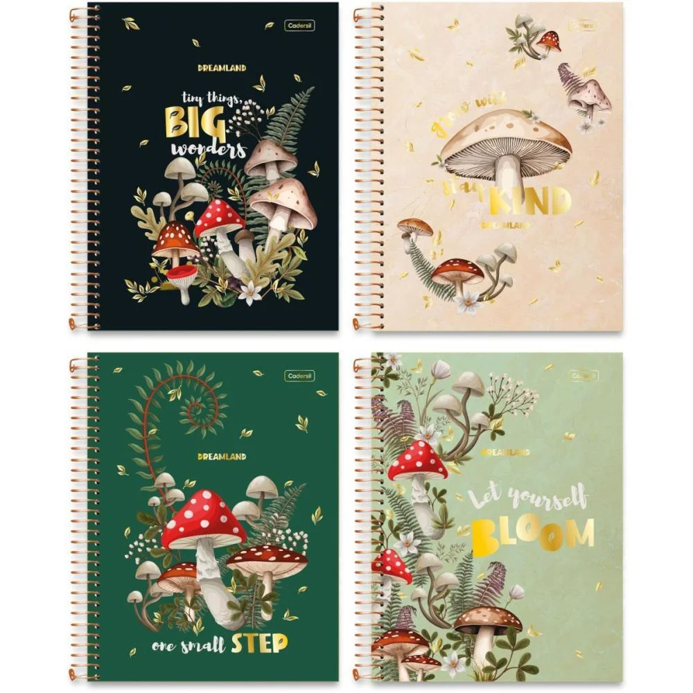 Caderno 10X1 Capa Dura Dreamland Metalizado 160Fls Cadersil (Pct.c/04) - imagem 2