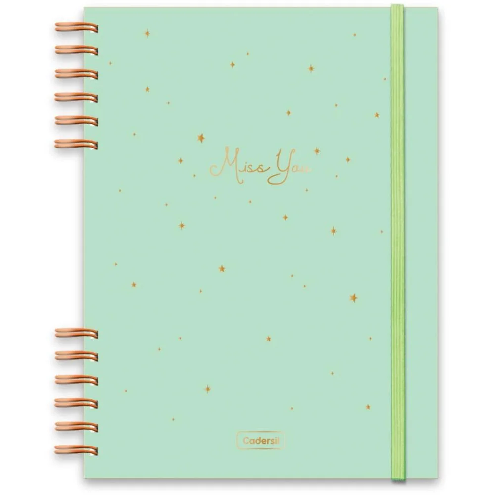 Caderno 01X1 Cp.dura Colegial Miss You C/Elas E Wire-O 80F(S Cadersil (Unidade) - imagem 3