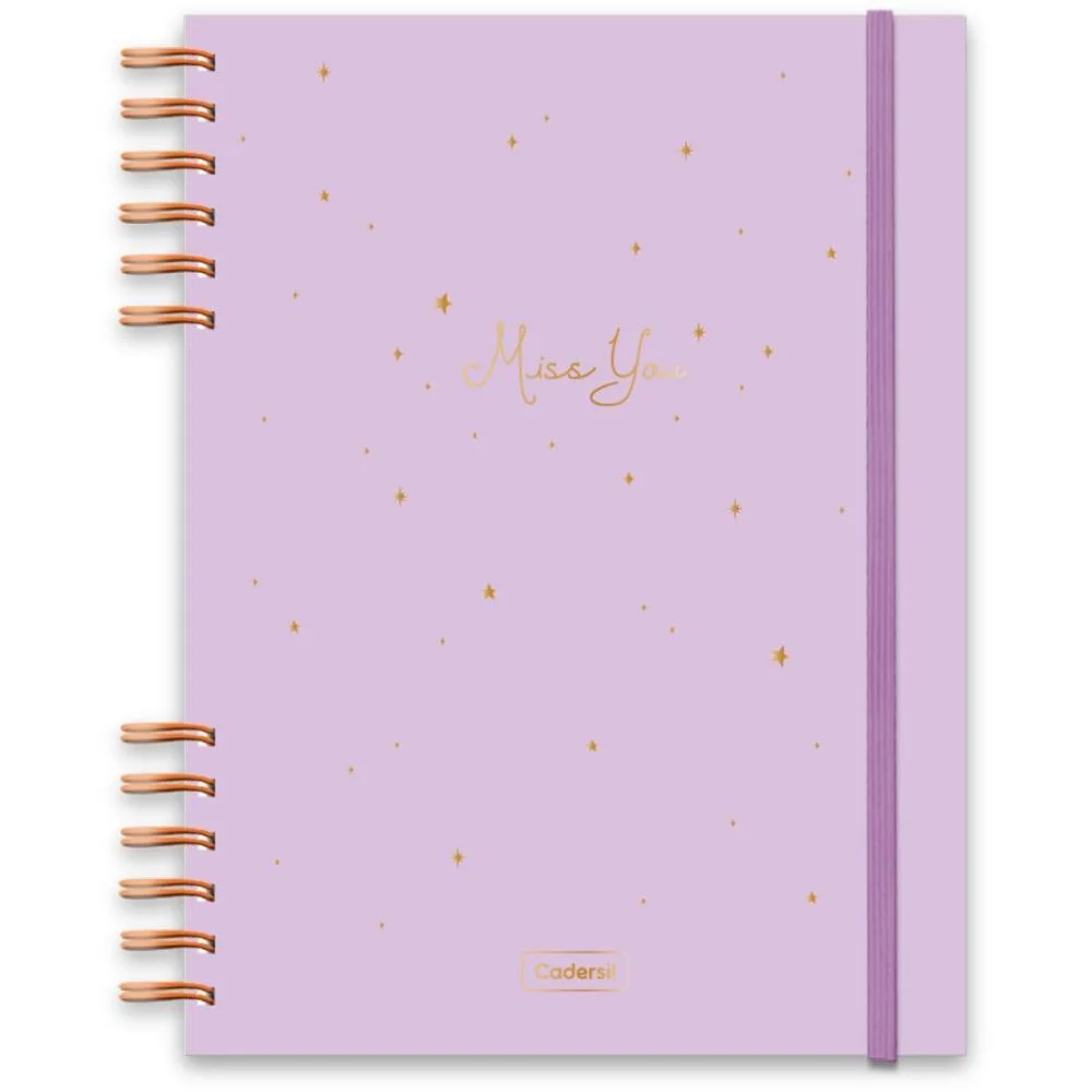 Caderno 01X1 Cp.dura Colegial Miss You C/Elas E Wire-O 80F(S Cadersil (Unidade) - imagem 10