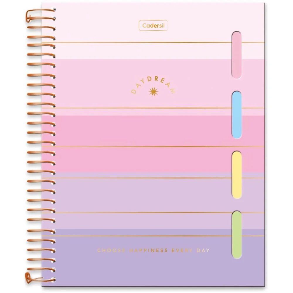 Caderno 01X1 Cp.dura Colegial Daydream C/4 Divisorias 80Fl(S Cadersil (Unidade) - imagem 2