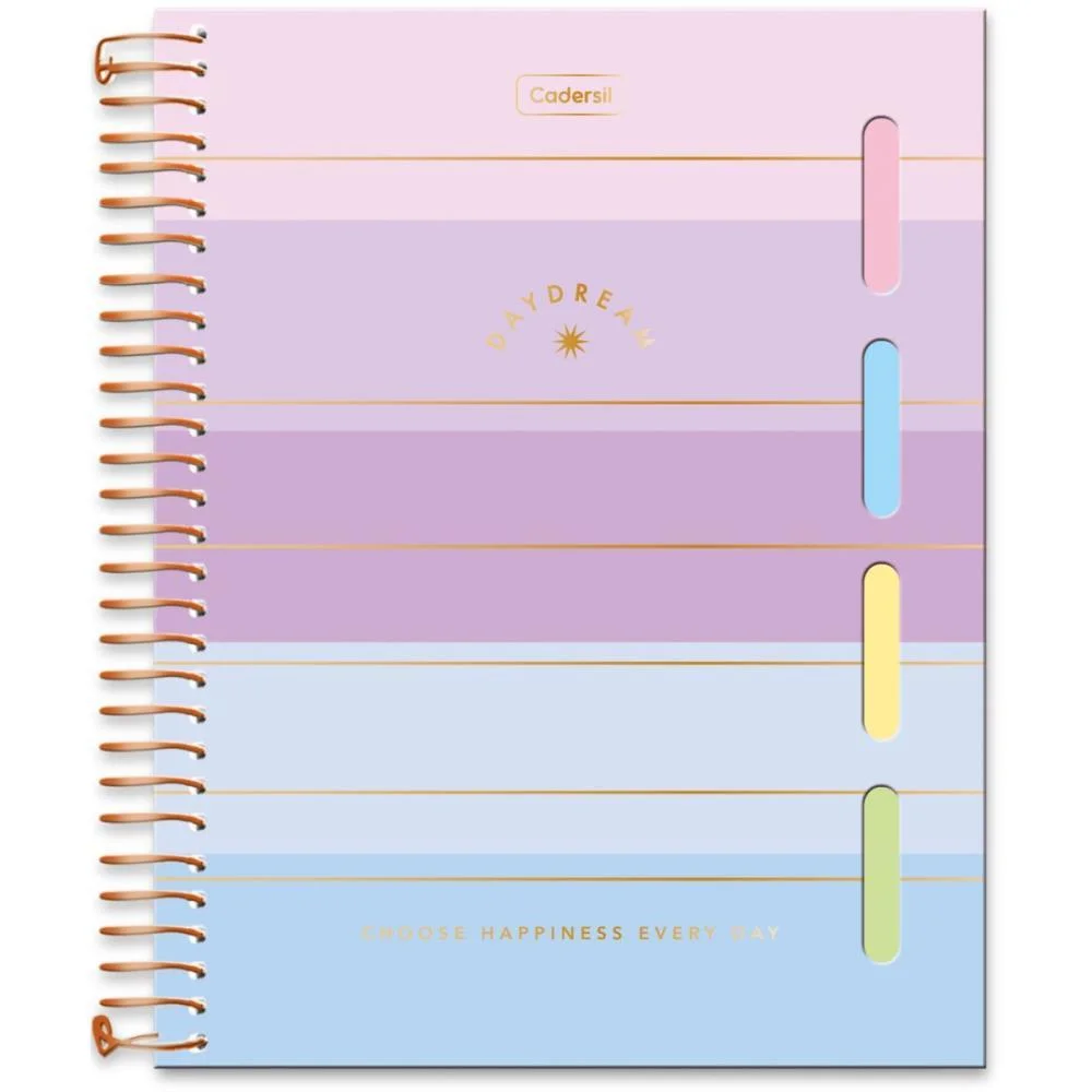 Caderno 01X1 Cp.dura Colegial Daydream C/4 Divisorias 80Fl(S Cadersil (Unidade) - imagem 4