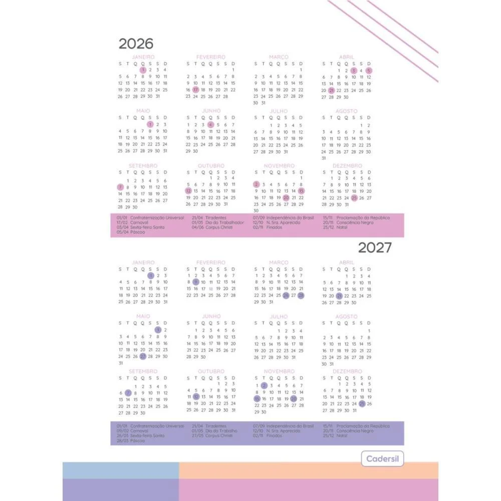 Caderno 10X1 Capa Dura Daydream 2Em1 C/Planner 168Fls Cadersil (Pct.c/04) - imagem 9