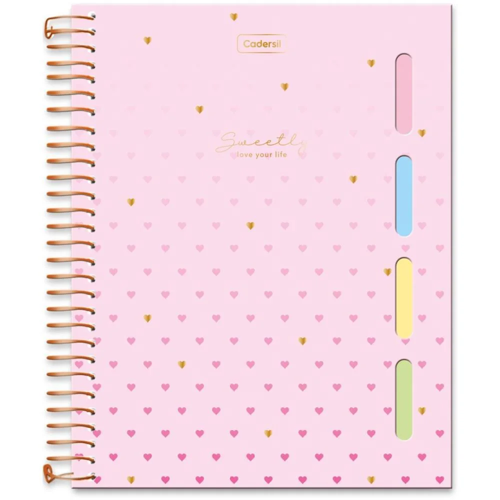 Caderno 01X1 Cp.dura Colegial Sweently C/4 Divisorias (S) Cadersil (Unidade) - imagem 2