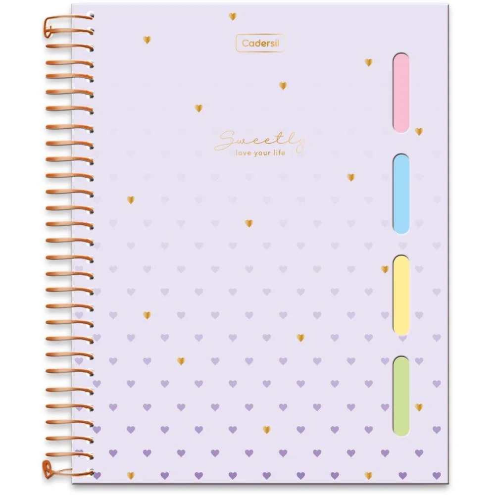 Caderno 01X1 Cp.dura Colegial Sweently C/4 Divisorias (S) Cadersil (Unidade) - imagem 11
