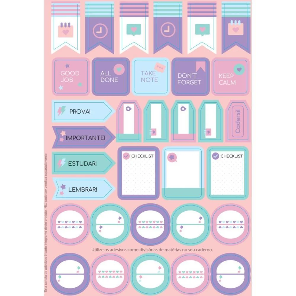 Caderno Argolado Sweetly C/Elas+6Div+Ficha (S) Cadersil (Unidade) - imagem 7